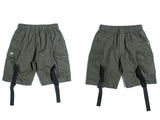 GONTHWID Side Buckle Ribbon Casual Cargo Shorts Mens 2018