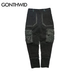 GONTHWID Side Pockets Harem Pants Mens Hip Hop