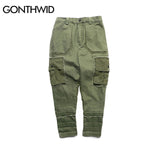 GONTHWID Side Pockets Harem Pants Mens Hip Hop