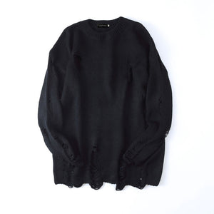 GONTHWID Ripped Destroyed Holes Distressed Sweaters Mens