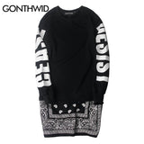 GONTHWID Patchwork Extended Hoodies